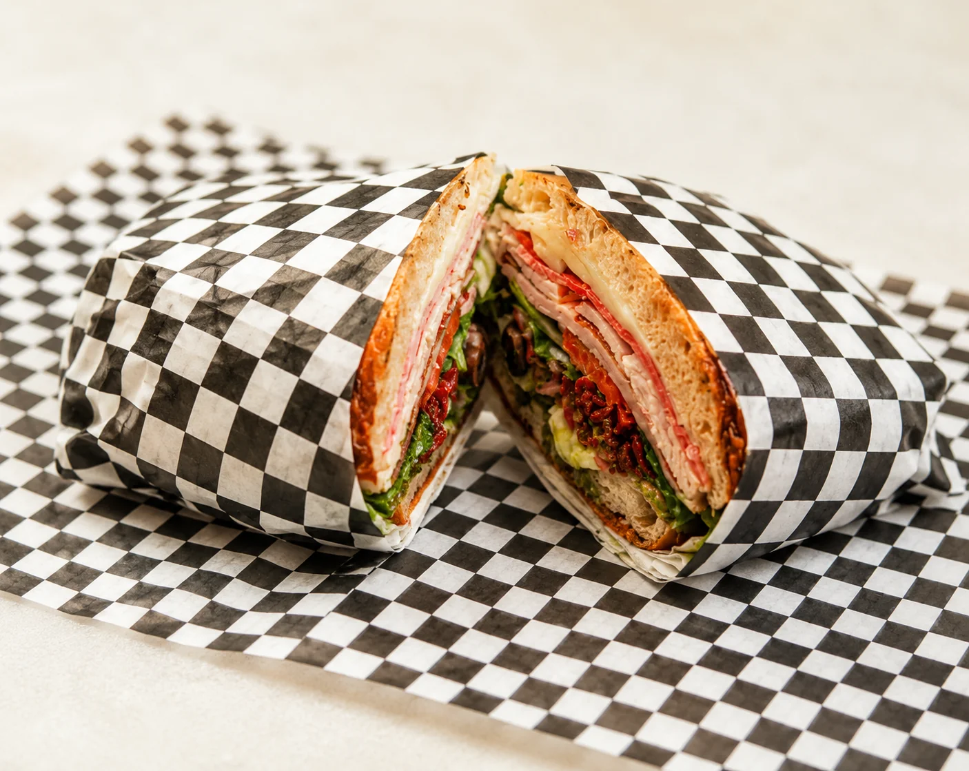 Roba Deli handcrafted sub wrapped in deli paper